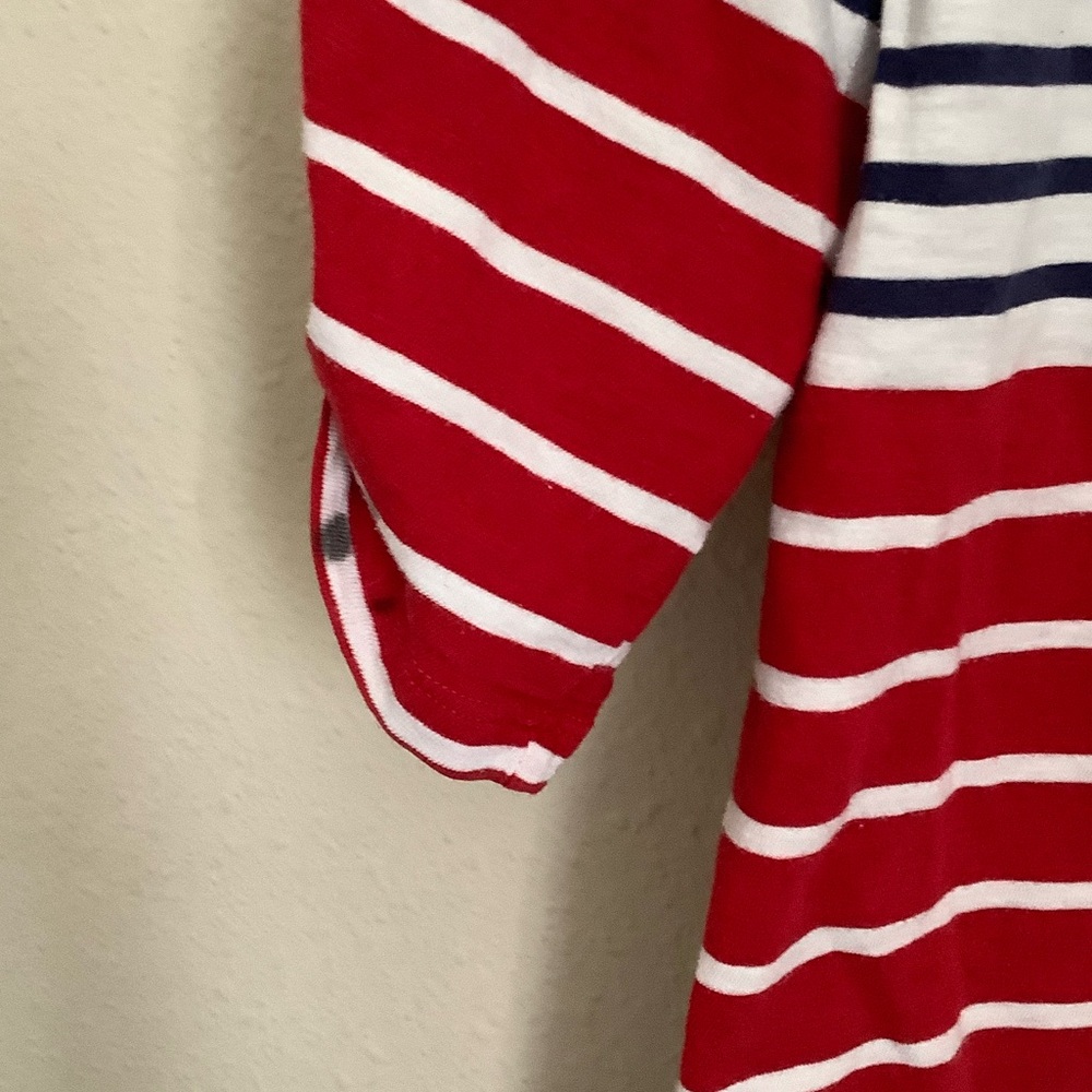 Tommy Hilfiger Red, White & Navy Striped Boatneck Top - Picture 4 of 5